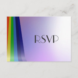 Invitación a la boda del arcoiris y los anillos ga