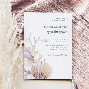 Invitación a la boda del arrecife de coral
