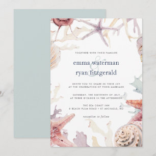 Invitación a la boda del arrecife de coral