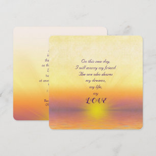 Invitación a la boda del atardecer