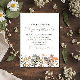 Invitación a la boda del Boho de Flores Silvestres