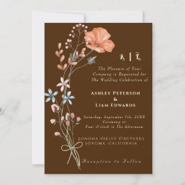 Invitación a la boda del Boho de la Flor silvestre