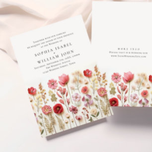 Invitación a la boda del Boho Rosado Pastel Flores