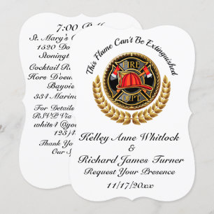 Invitación a la boda del bombero