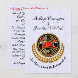 Invitación a la boda del bombero