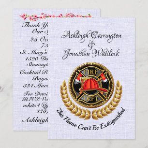 Invitación a la boda del bombero