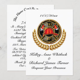 Invitación a la boda del bombero