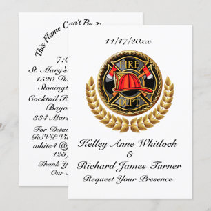 Invitación a la boda del bombero