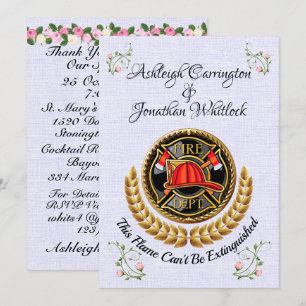 Invitación a la boda del bombero