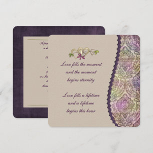 Invitación a la boda del borde de Damask