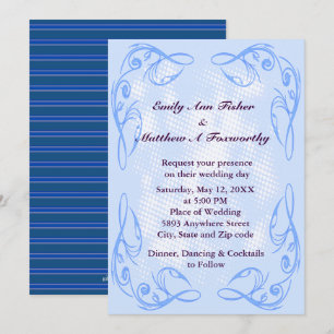 Invitación a la boda del borde de Swirl con abstra