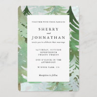 Invitación a la boda del bosque acuático