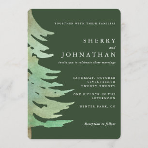 Invitación a la boda del bosque acuático