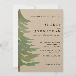 Invitación a la boda del bosque acuático