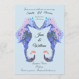 Invitación a la boda del caballito de mar