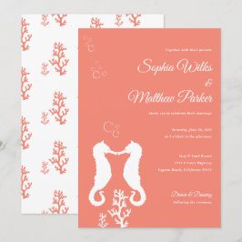 Invitación a la boda del caballito de mar de los a