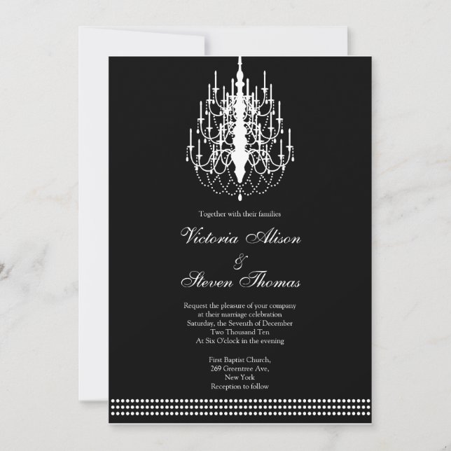 Invitación a la boda del candelabro (Anverso)