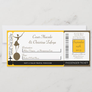 Invitación a la boda del carnaval con tarjeta de e