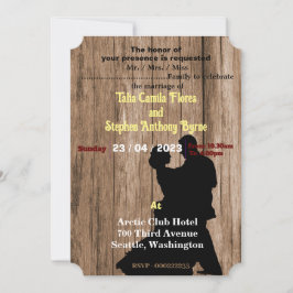 Invitación a la boda del carpintero