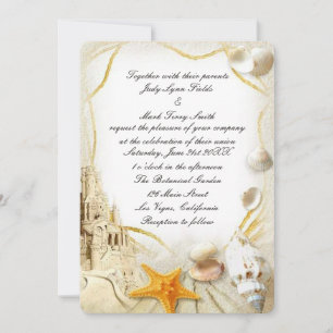 Invitación a la boda del Castillo de Arena de Play