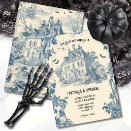 Invitación a la boda del castillo de Halloween de 