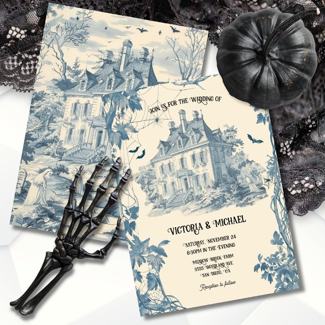 Invitación a la boda del castillo de Halloween de  (Subido por el creador)