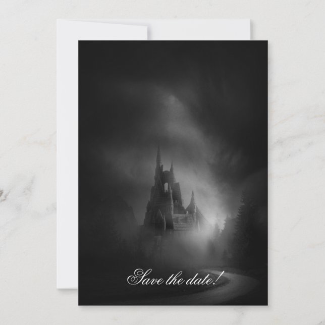 Invitación a la boda del Castillo Gótico (Anverso)