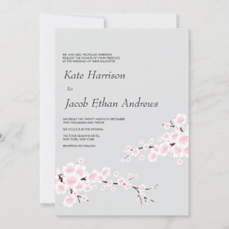 Invitación a la boda del cerezo en flor