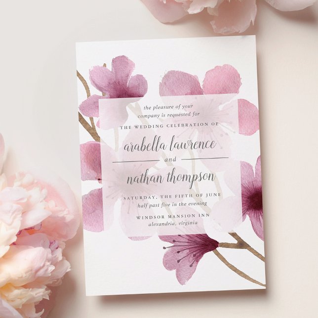 Invitación a la boda del cerezo en flor (Subido por el creador)