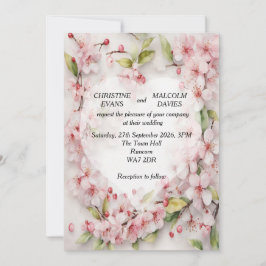 Invitación a la boda del cerezo en flor