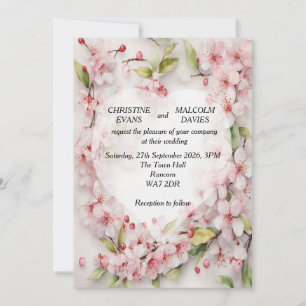 Invitación a la boda del cerezo en flor