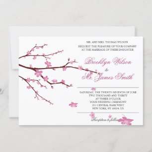 Invitación a la boda del cerezo en flor
