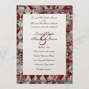 Invitación a la boda del Chevron de la Música Roja