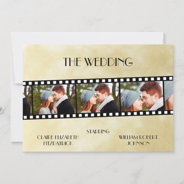 Invitación a la boda del Collage de fotos de la pe (Anverso)