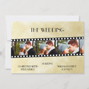 Invitación a la boda del Collage de fotos de la pe