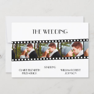 Invitación a la boda del Collage de fotos de la pe