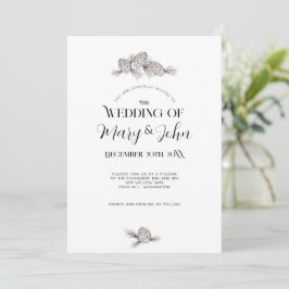 Invitación a la boda del Cono de Pino de vacacione