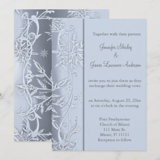 Invitación a la boda del copo de nieve