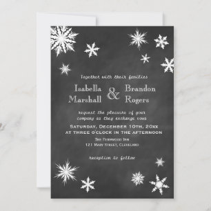 Invitación a la boda del copo de nieve
