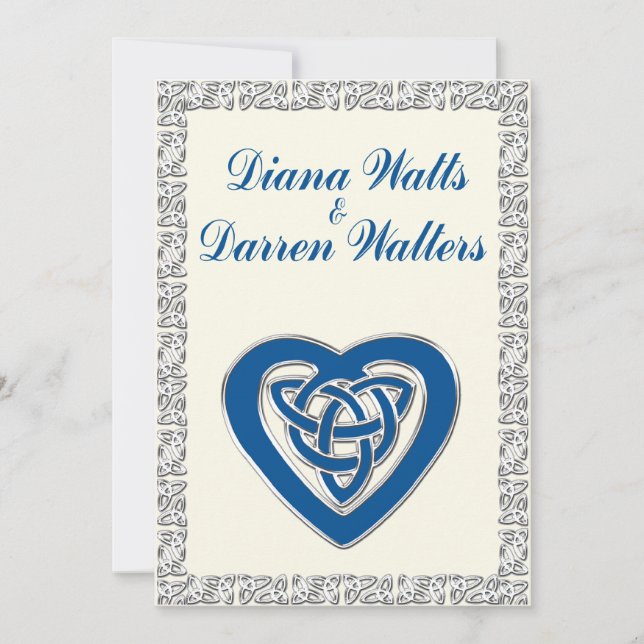 Invitación a la boda del corazón celta 2 (Anverso)