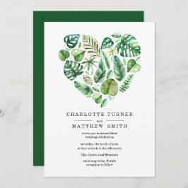 Invitación a la boda del Corazón de la Foliage Tro