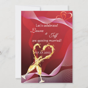 Invitación a la Boda del Corazón del Champagne