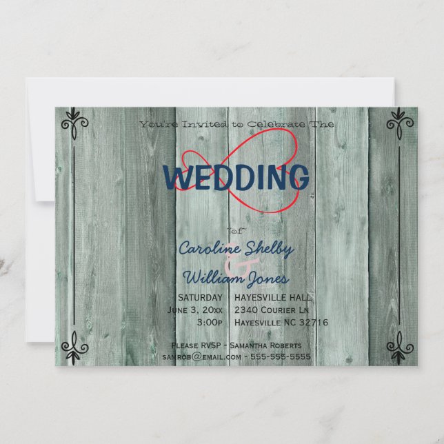 Invitación a la boda del corazón del Infinito Rojo (Anverso)