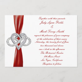Invitación a la boda del corazón del Infinito Rojo