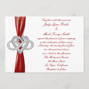 Invitación a la boda del corazón del Infinito Rojo