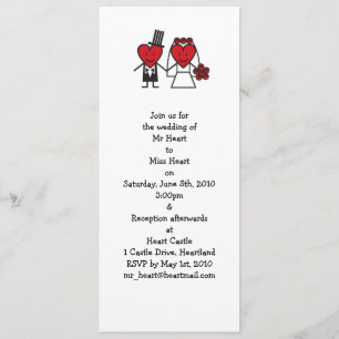 Invitación a la boda del corazón - larga