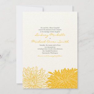 Invitación a la boda del crisantemo