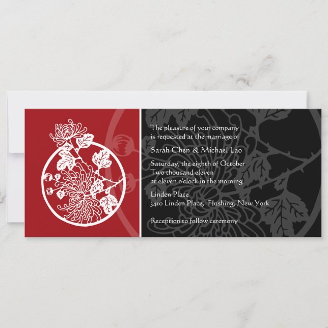 Invitación a la boda del crisantemo (Anverso)