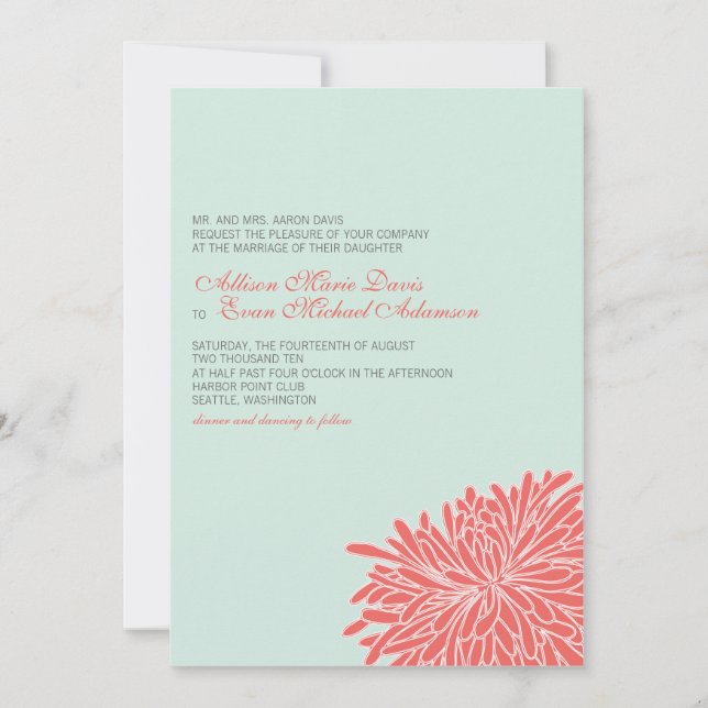 Invitación a la boda del crisantemo (Anverso)