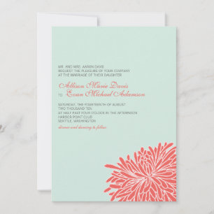 Invitación a la boda del crisantemo